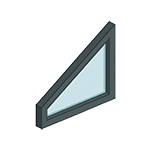 Keilfenster, Klarglas