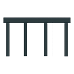 4 Stützen, mit Kern